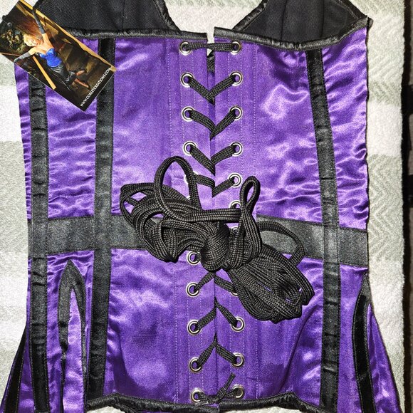 NWT LAST! PURPLE/BLACK Legend CORSET 26" MEDIUM - Picture 4 of 16